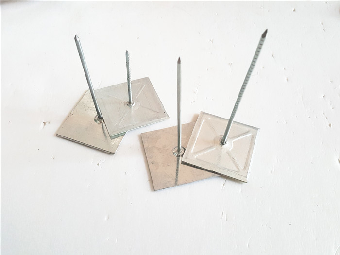 Mild Steel Square Base Self Adhesive Insulation Pins For Hvac System
