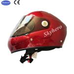 High quality Full face Paragliding helmet GD-F Red colour By fiber glass