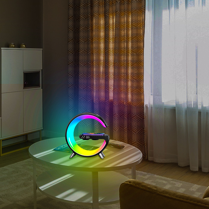 G-Speaker-Lighting Smart Light Sound Machine with Large and Small Size Options White and Black Color