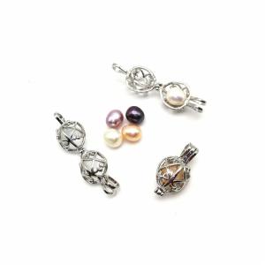 Wholesale Jewelry Making Oyster Pearl Cage Bead and Essential Oil Diffuser DIY Locket Pendant from china suppliers