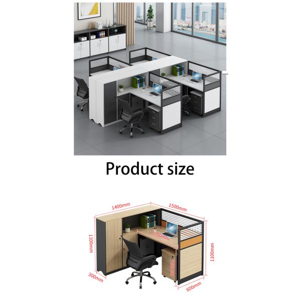 Office Furniture Combination Double Desk Computer Desk and Chair with Modern Design Style