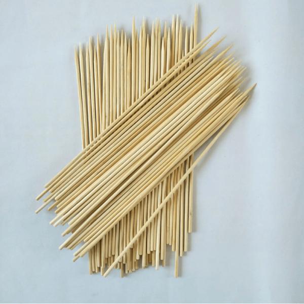 Easy Cleaning Disposable Bamboo Skewers Natural Colour With Customizable Packaging