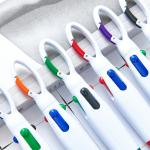 Four Color Ink Ball Pen Mountaineering Buckle Shape Plastic Ballpoint Pen