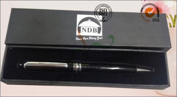 Luxury Rigid Cover Office Paper Box , Hard Cardboard Pen Presentation Packaging