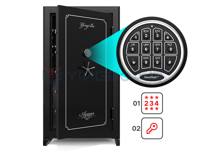 75mins Fireproof Rating Large Rifle Secure Box Electronic Password Lock