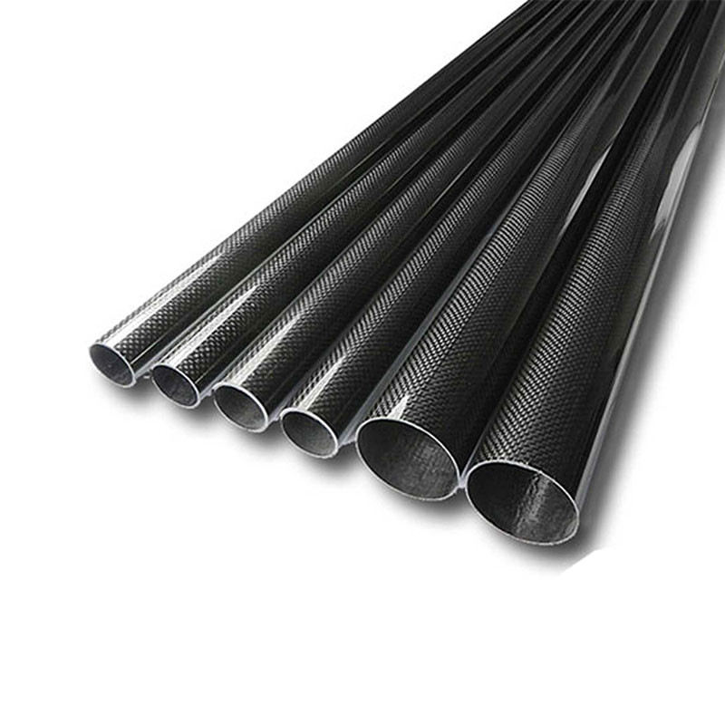 Glossy Surface Roll Wrapped 3K Carbon Fiber Tube For Telescoping Poles
