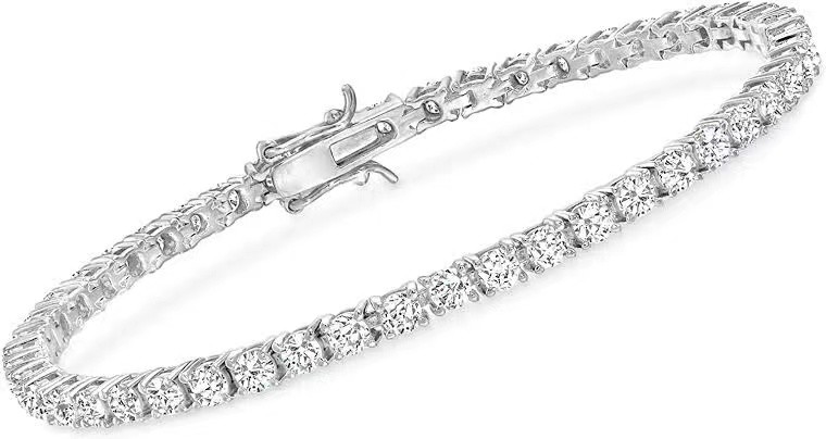Synthetic Lab Grown Diamond Bracelet Custom Jewelry Tennis Bracelet