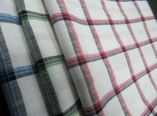 Quality 55%LINEN 45%COTTON  YARN DYED   FABRIC WITH CHECKS   CWT#3214 for sale