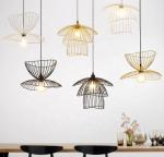 D40cm Black / Gold Bronze Nordic Metal Pendant Lighting Living Room Home