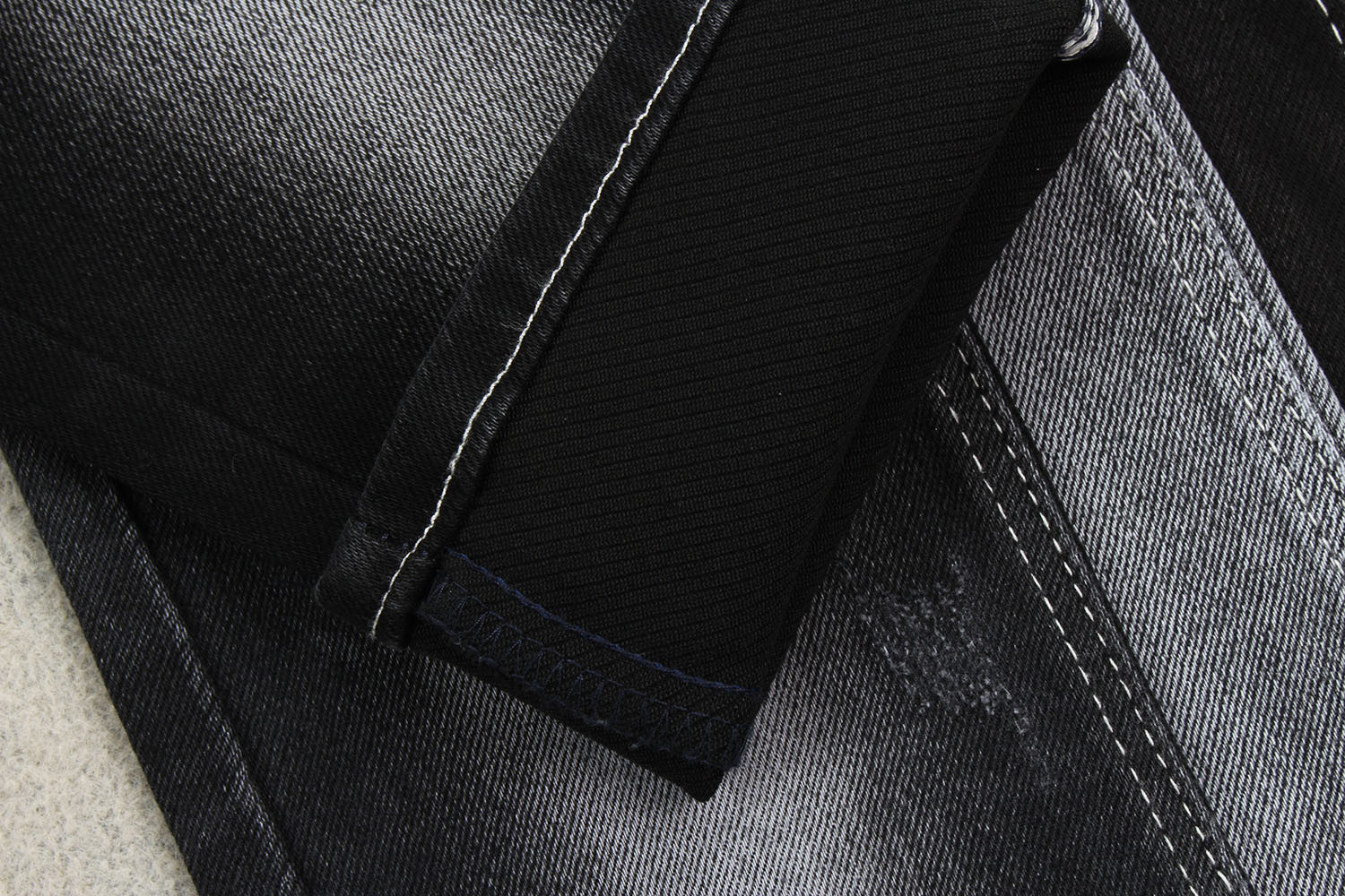 11Oz Denim Fabric With Good Stretch Black Backside For Man Jeans