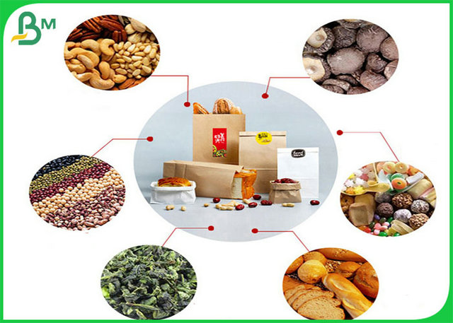 PE Coated Food Packing Paper / PE Coated Brown Kraft Paper With FDA certification