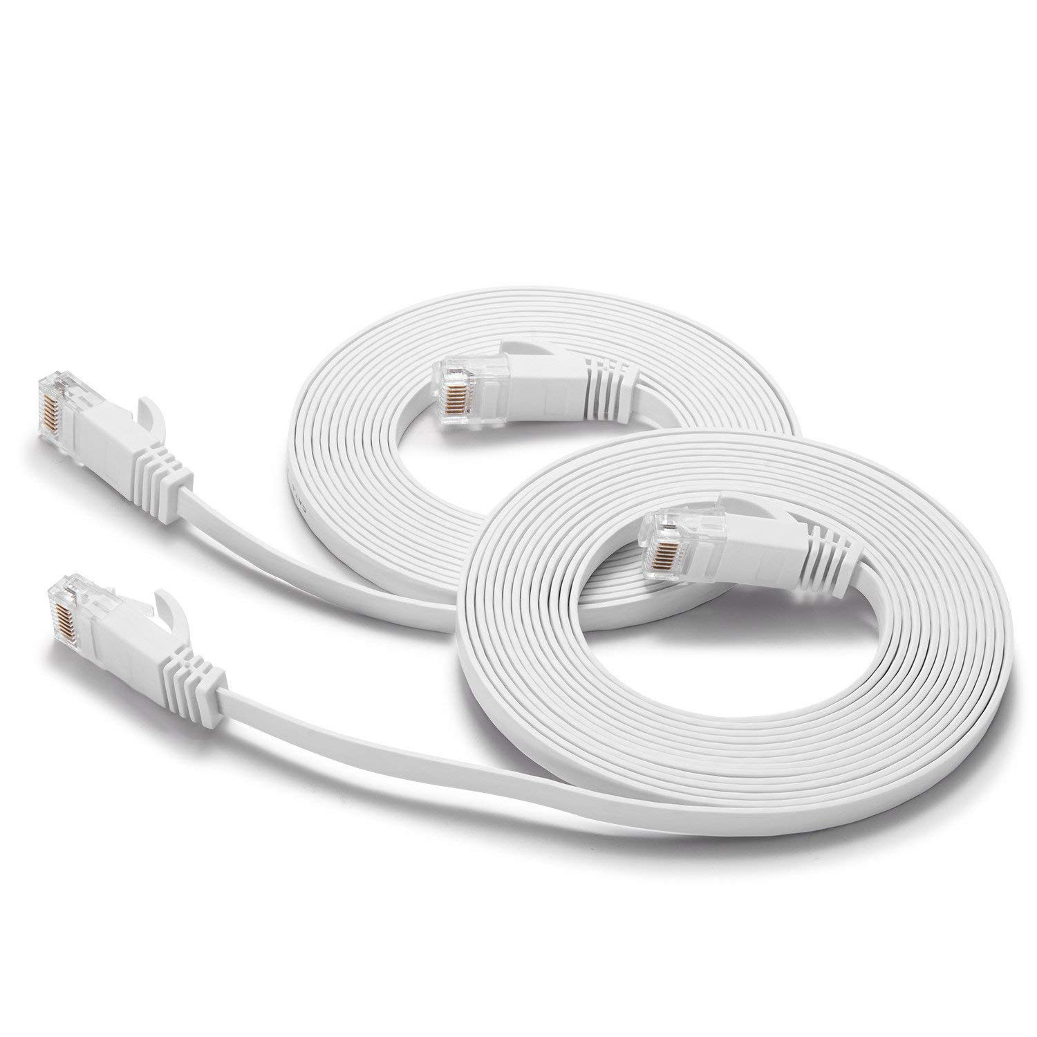 Stable Bare Copper Ethernet Cable Flat , Ultra Thin Cat 6 With RJ45 8P8C