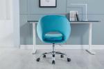 5 Star Base Teal Bedroom Swivel Chair / 8.2KGS Velvet Spinny Chair
