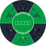 CPM-005 Eco-Friendly /Durable /Non-Toxic Poker Mat Round Rubber Game Table Mat
