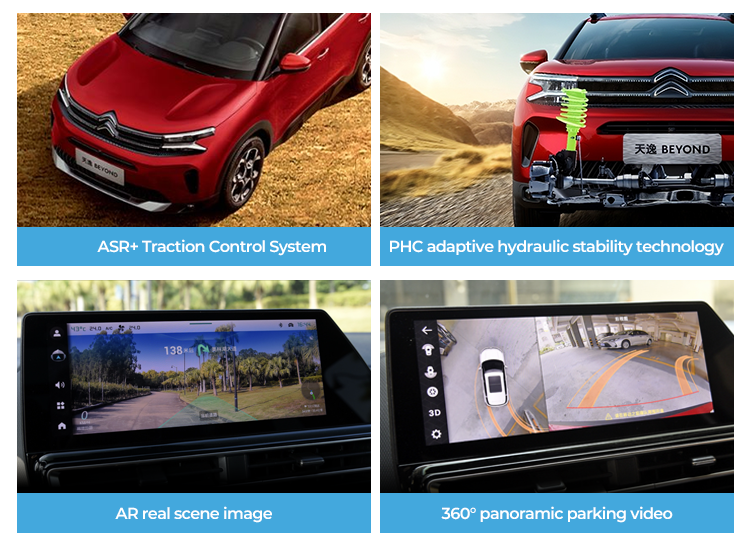 ASR+ Traction Control System PHC adaptive hydraulic stability technology 138 AR real scene image 360° panoramic parking video