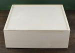 Natural Large Wooden Serving Tray , Wood Storage Crate Box For Gift Package