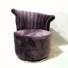 Buy cheap popular new design velvet fabric round upholstery single seat lounge chair for from wholesalers