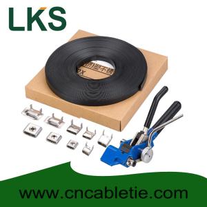 Wholesale PVC coated Stainless Steel Banding 9.5x1.2mm, 12.7x1.2mm,19x1.2mm material SS304,316 with paper box and LQA tension tool from china suppliers