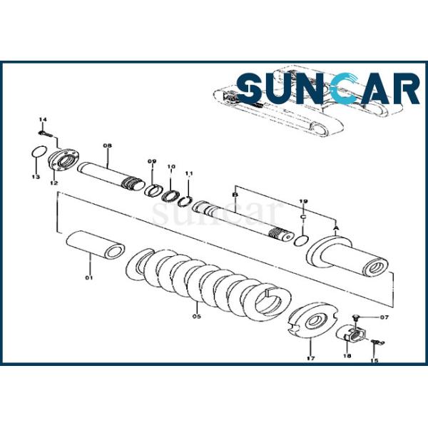 Parts 9155799 Track Adjuster Oil Seal Kit Fits For EX300-5 Hitachi Adjuster Assembly