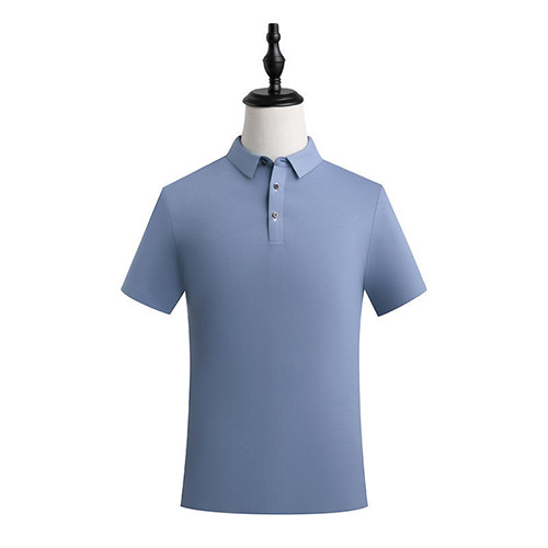 High Grade Pure Color Mercerized Cotton POLO Shirt With Short Sleeves