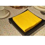 Degradable 3-Ply Colored Dinner Napkins , 25x25cm Square Paper Napkins