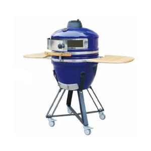 Wholesale Blue Color Outdoor Cermaic Bbq Grill 21 Inch Large Kamado Grills with pizza oven from china suppliers
