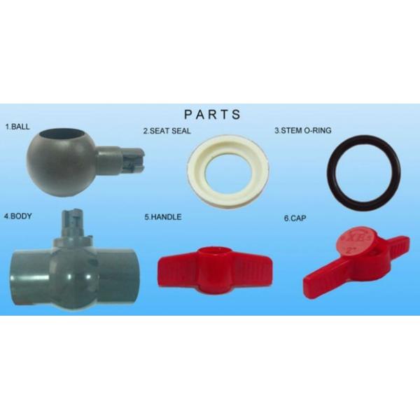 Soft Compact Floating Ball Valve With PVC Plastic Ball Execllent Design