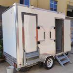 Customizable Mobile Toilet Trailer for Outdoor Events and Construction Sites and