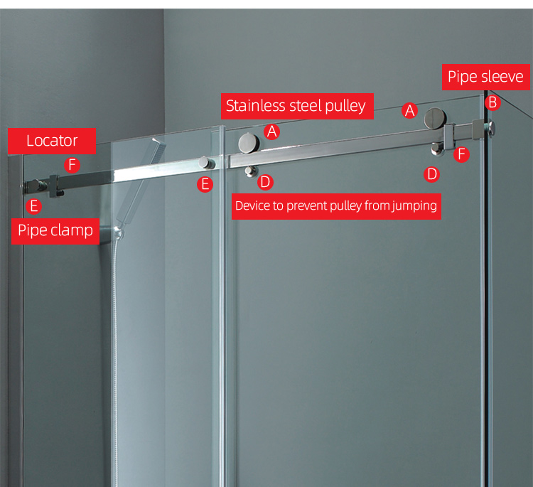 Upgrade Your Bathroom Decor with Our Glass Frameless Sliding Shower Door Hardware Kit