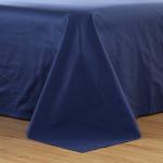 Dark Blue Home Textile Products Egyptian Cotton Bedding Sets Good Permeability