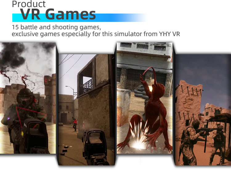 Indoor Standing VR Simulator Game 2 Players Battle With PP Gun Wireless Glasses