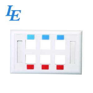 Wholesale 6 Port RJ45 Network Faceplate from china suppliers