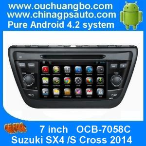 Wholesale Ouchuangbo 7&quot;Android 4.2 Car GPS Navigation Radio for Suzuki SX4 2014 /S Cross 2014 3G Wifi USB DVD RDS OCB-7058C from china suppliers
