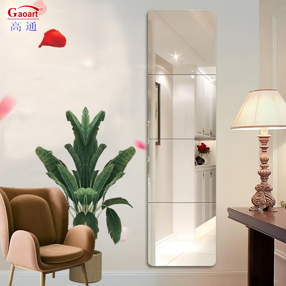 Custom Home Decor Small Splicing Luxury Long Washroom Wall Glass Mirrors for Every Day