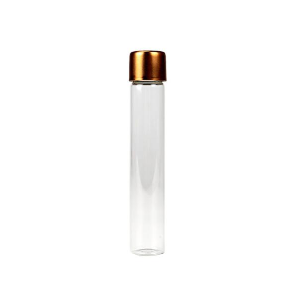 Clear Glass Preroll Tubes 120mm Length Plastic Lid Child Resistant