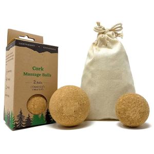 Wholesale soft flexible Natural Cork Massage Ball , Wood Color Large Cork Ball from china suppliers