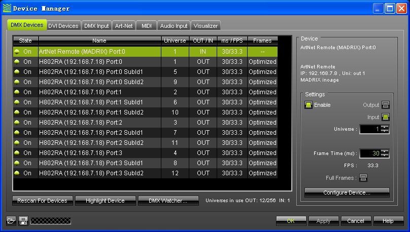 H802RA;4 ports(4096pixels) salve LED pixel controller;support Art-Net protocol for MADRIX,or marster controller(H803TV/ H803TC)