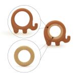 Nursing Silicone Wooden Baby Teether EN71 Pantone Color