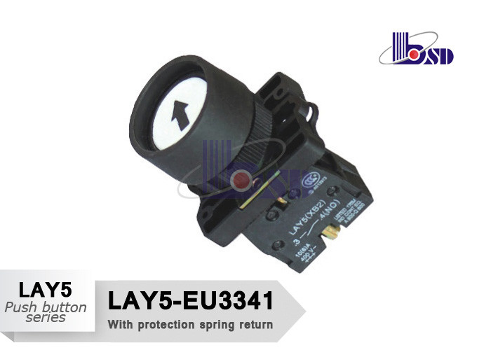 LAY5（XB2）-EU3341 white and black color spring return with symbol logo flat button push button swithes