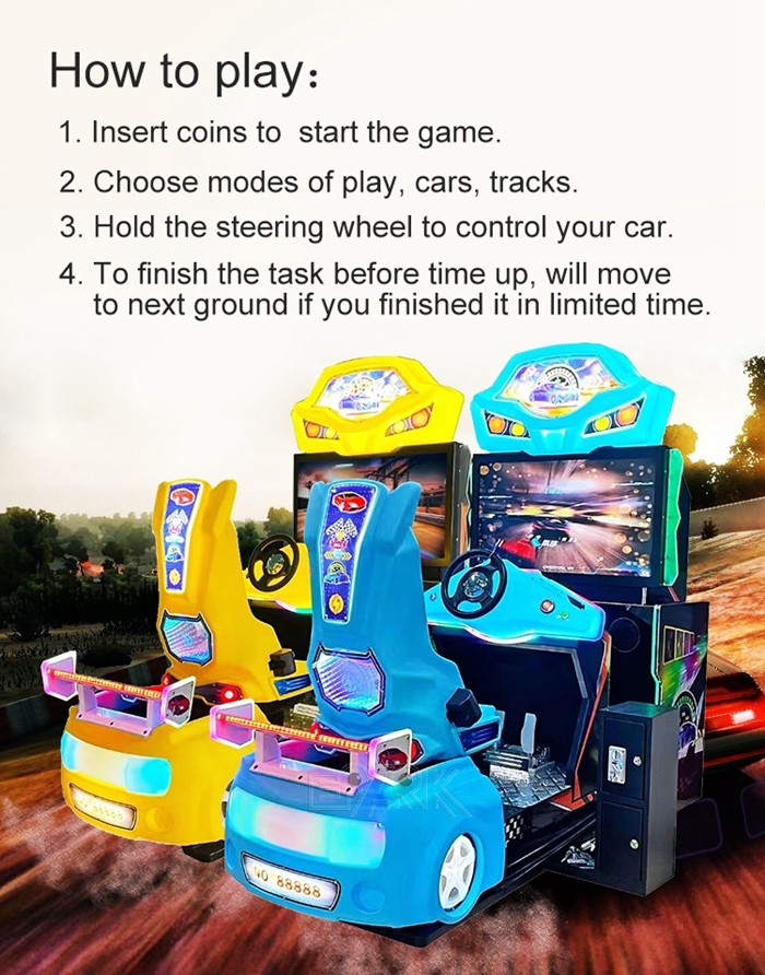 Coin Operated Split Second Amusement Games Factory Street Racing Car