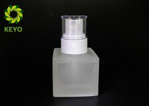 Wholesale Entire Square Frosted Glass Bottle With White Plastic Sprayer In 30ml 1oz from china suppliers