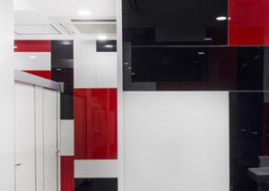 Wholesale 4mm Lacobel Painted Glass , Colored Mirror Glass For Office / Kitchen from china suppliers