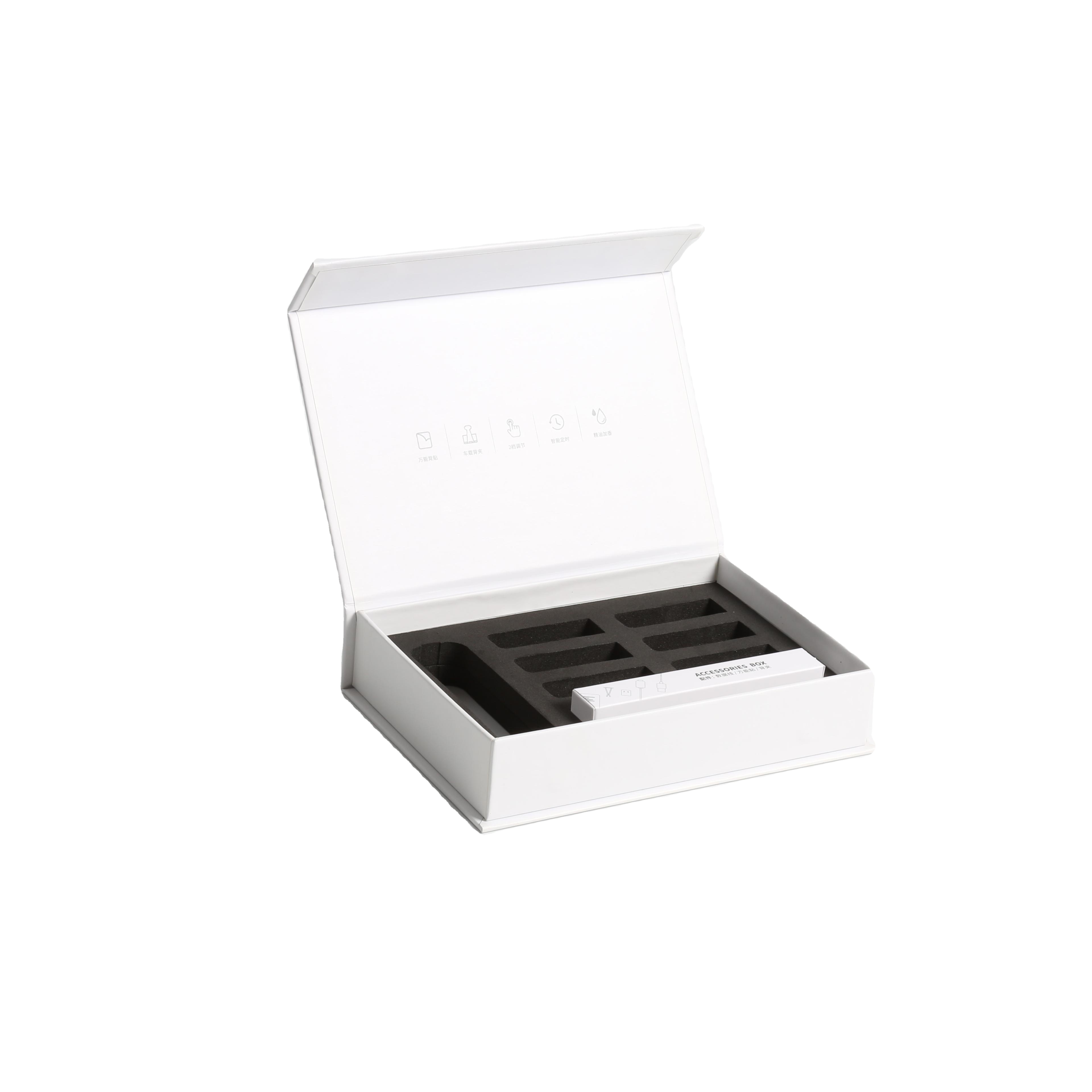 Customized Coated Paper Book Shape Gift Magnetic Box With Insert For Perfume