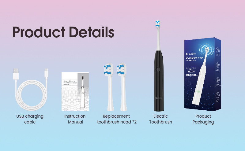 Best Hot Sell Ivismile Blue Light Whitening Led Portable Travel Smart Toothbrush Electric With Brush And Charger