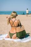 FREE SHIPPING, SALE Raspberry Pink neoprene beach bag, travel pouch and tote bag