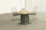 Thick Table Top Melamine Coffee Table Golden Teak Color Surface 1000mm Length