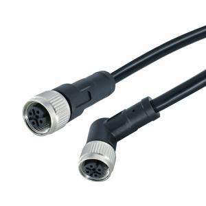 Wholesale Straight 90 Degree Waterproof Circular Connector A Code Male Female M12 3 Pin Connector from china suppliers