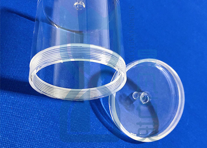 Oem Screw Thread Clear 2.2g/Cm3 Quartz Glass Tube