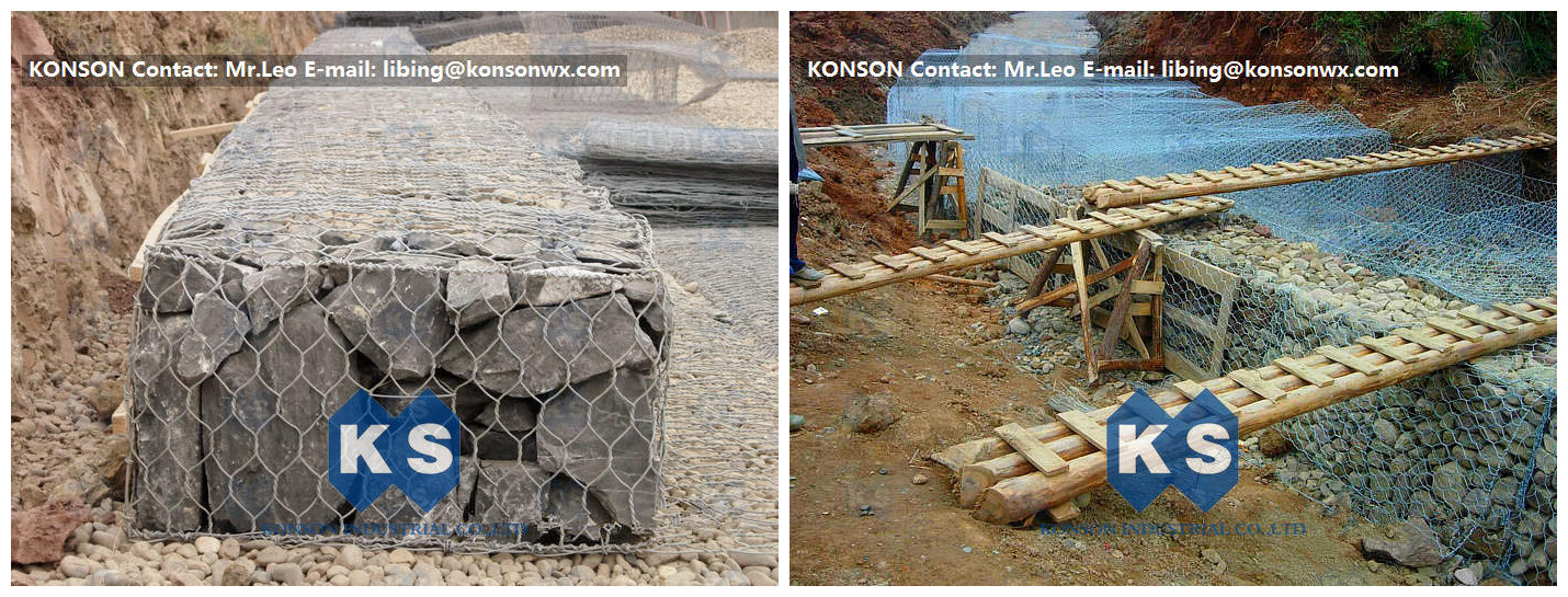 Double Twist Gabion Machine , Heavy Duty Hexagonal Wire Mesh Gabion Boxes Machine