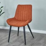 Italian Minimalism Modern Leather Dining Chairs Aging Resistance
